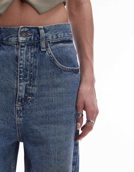 Topshop baggy jeans in dirty blue | ASOS