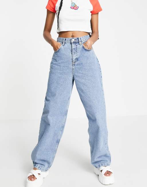 baggy jeans in mid blue ASOS