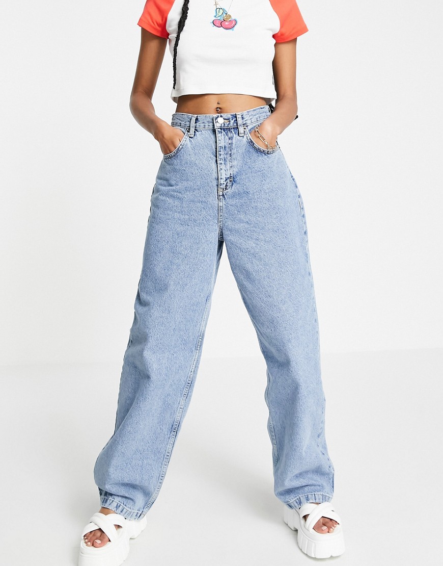 Topshop - Baggy jeans in middenblauw