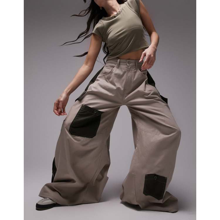 High waisted baggy cargo on sale pants