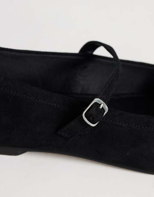 Topshop - bailarinas de ante Billy con hebilla en negro, 4 de 4