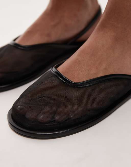 Topshop - Bailey - Ballerine con cinturino posteriore nere, 3 di 4
