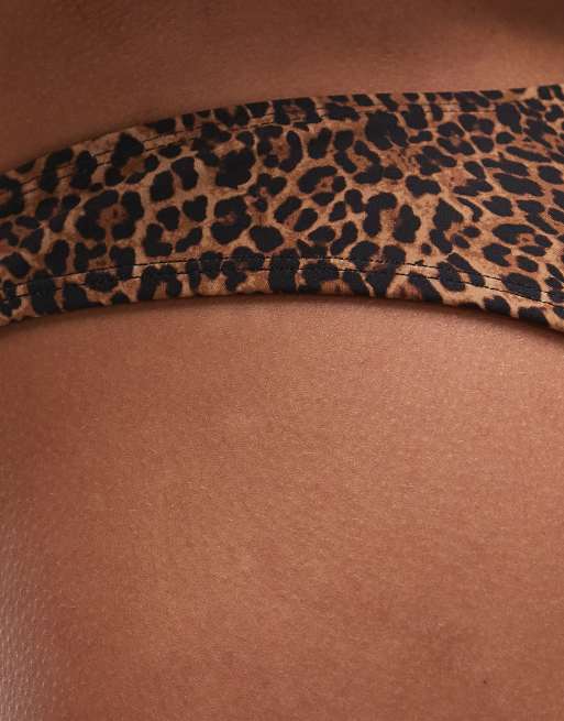 Topshop - Bali - Bas de bikini échancré - Imprimé léopard, 3 de 4