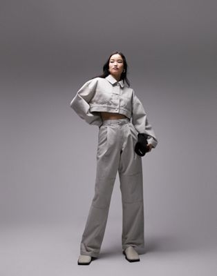 Topshop balloon co-ord jeans in stone