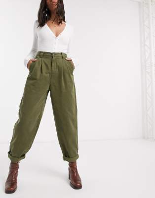 khaki green trousers