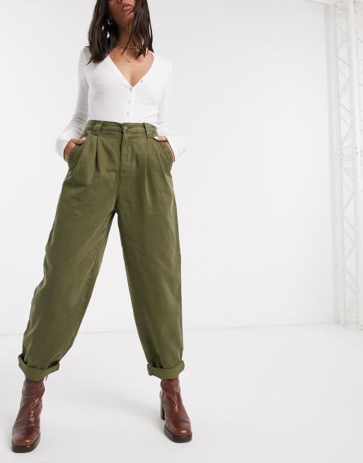 Topshop hot sale green pants