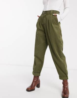 khaki balloon jeans