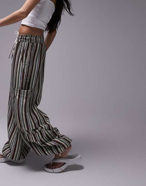 Striped 2024 trousers topshop