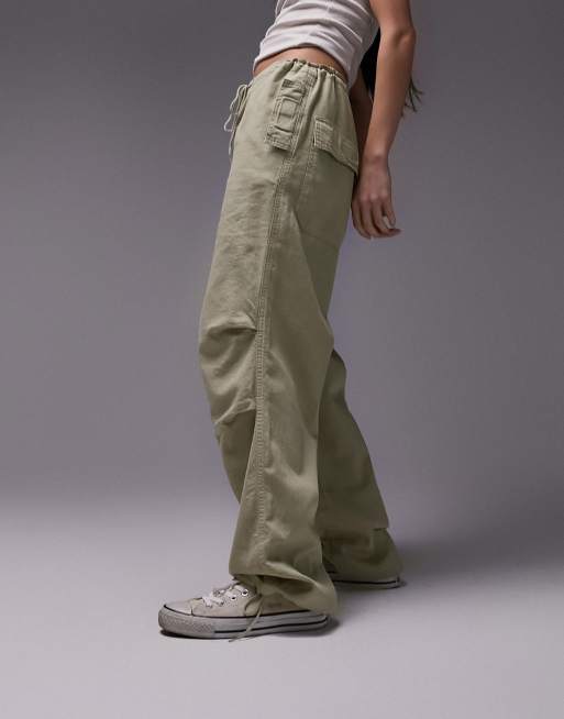 Green Stitch Parachute Pants – Studio Three