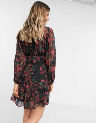 topshop paisley print dress