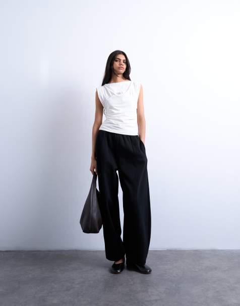 Topshop balloon sweatpants in black - view 1