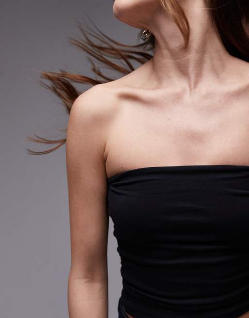 Topshop bandeau in black
