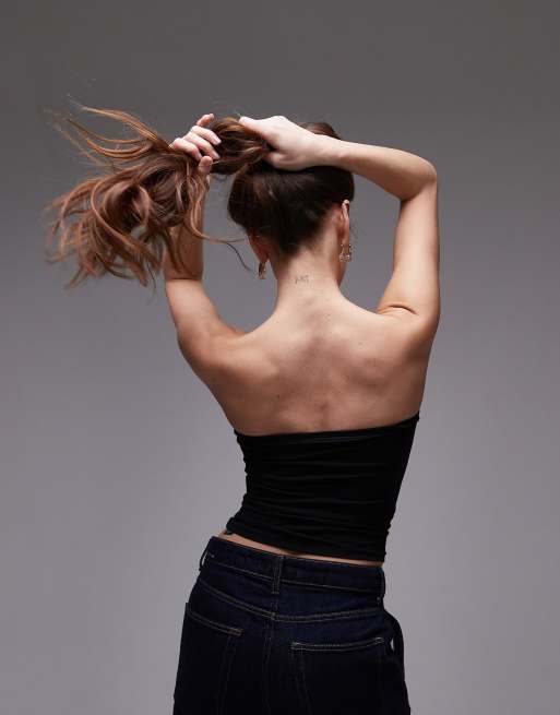 Topshop bandeau in black