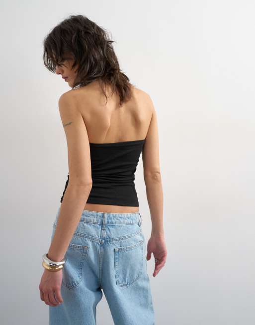 Topshop - Bandeau in zwart, 2 van 4