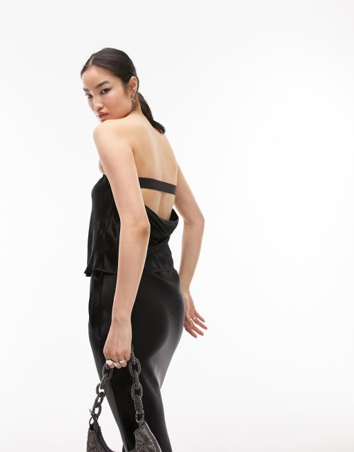 Topshop bandeau top in black