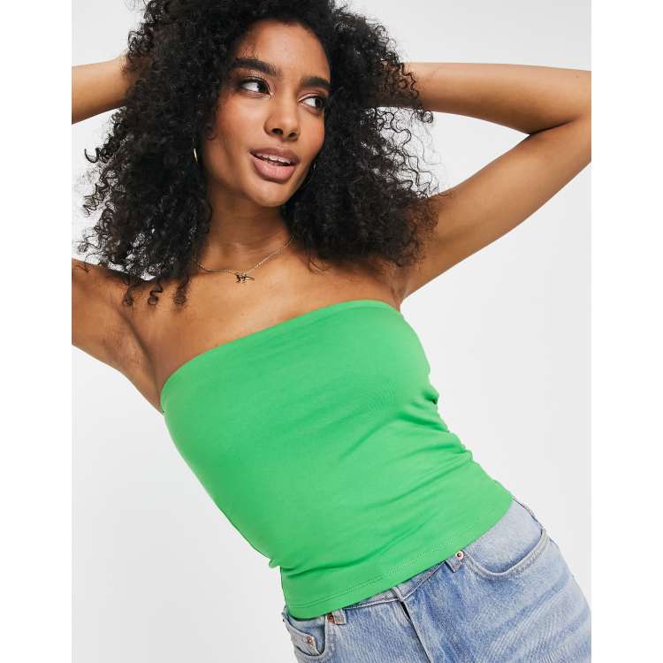 Lime green bandeau store top