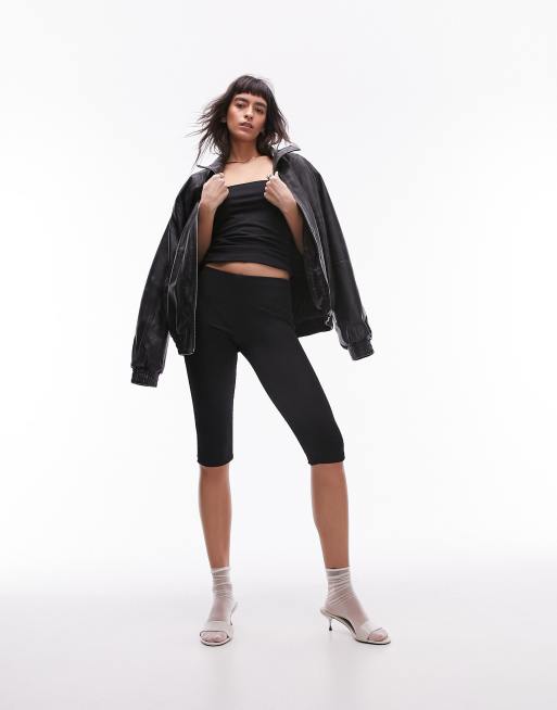 Topshop - Bandeau top met lange pasvorm in zwart, 2 van 4