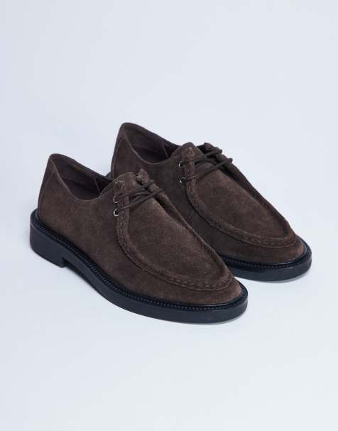 Topshop - Banks - Chaussures en daim à lacets - Chocolat - view 1