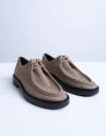 [Topshop] Topshop Banks real suede leather lace up shoes in taupe-Neutral 42 Taupe