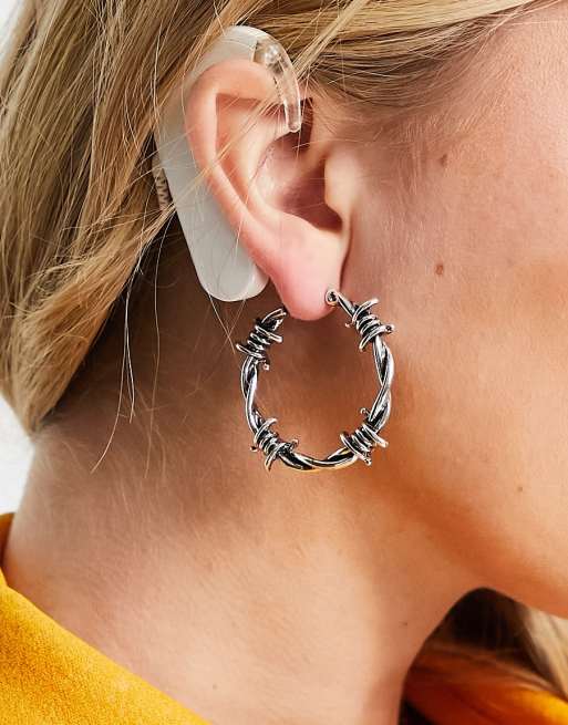 Wire hoop deals earrings