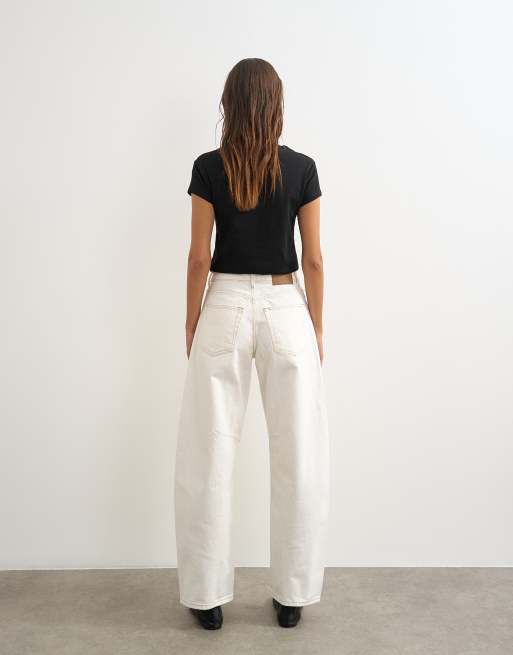 Topshop – Barrel – Benvita jeans med medelhög midja och barrelben, 5 av 5