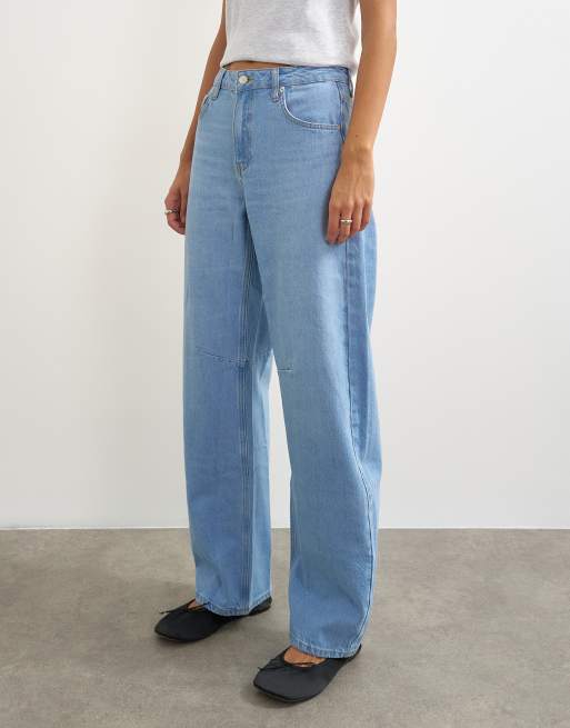 Topshop –Barrel – Blekta barrel-jeans med medelhög midja, 4 av 5