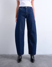 Topshop Barrel high rise jean in indigo rinse
