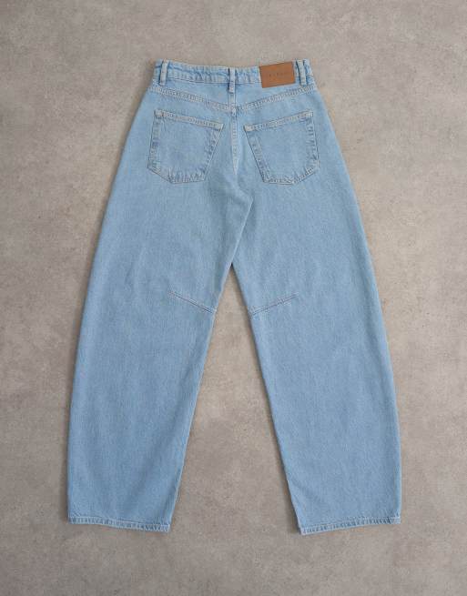 Topshop – Barrel – Jasnoniebieskie jeansy ze średnim stanem, 7 z 7