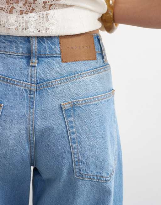 Topshop – Barrel – Jasnoniebieskie jeansy ze średnim stanem, 4 z 7
