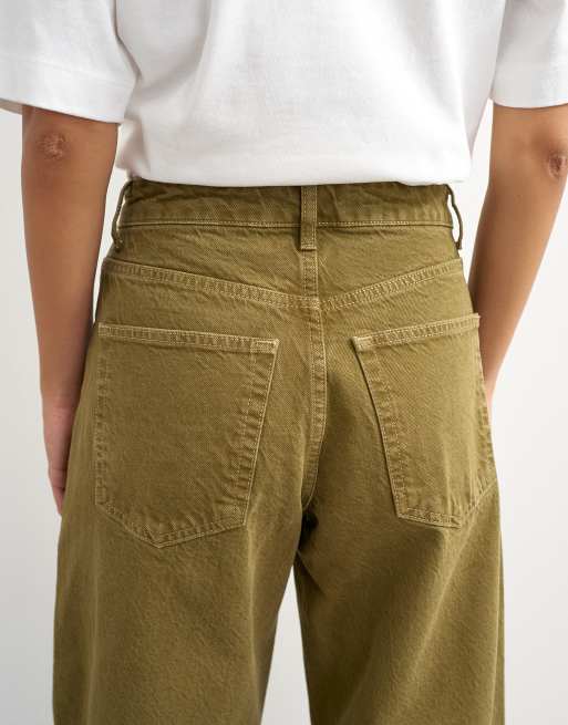 Topshop barrel jeans in khaki marble, 5 of 5