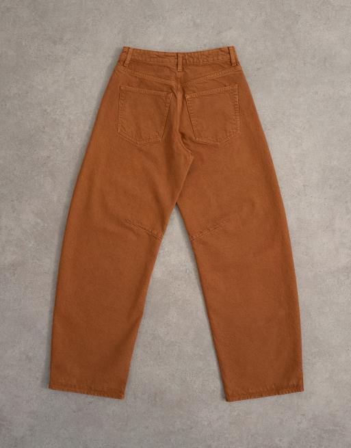 Topshop – Barrel-Jeans in Toffeebraun mit mittelhohem Bund, 7 von 7