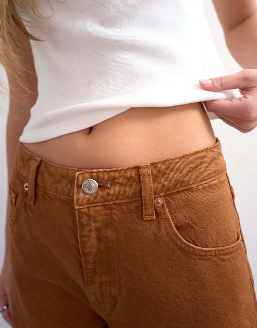 Topshop - Barrel - Kalkfarvede jeans med mellemhøj talje og tøndeformede ben, 2 af 7