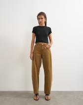 Topshop Barrel mid rise jean in cumin