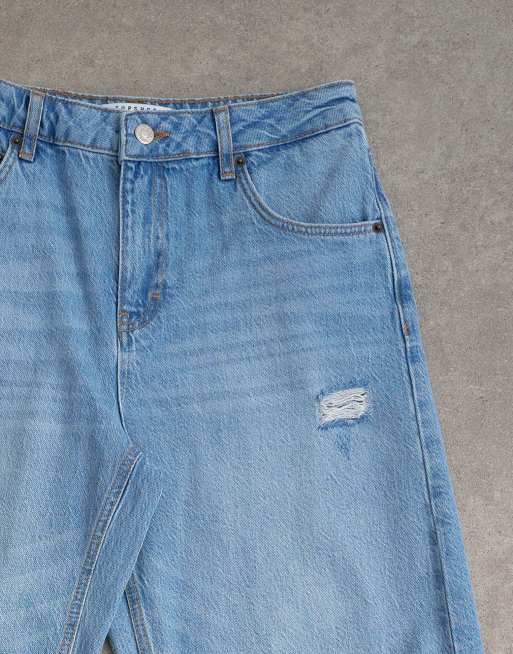 Topshop Barrel mid rise jeans in bleach, 8 of 8