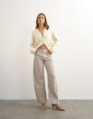 Topshop Barrel Mid Rise Jeans In Multi