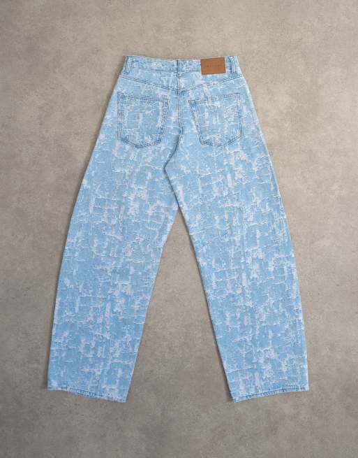 Topshop Barrel mid rise jeans ultra-distressed bleach, 8 of 8