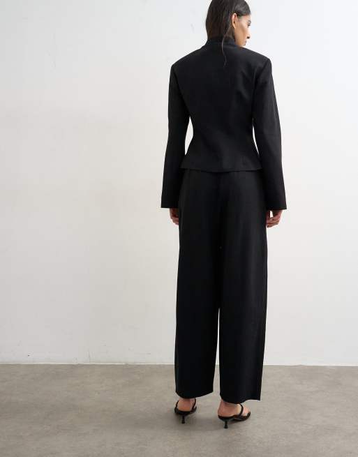 Topshop barrel pants in black (Part of a set), 5 of 5