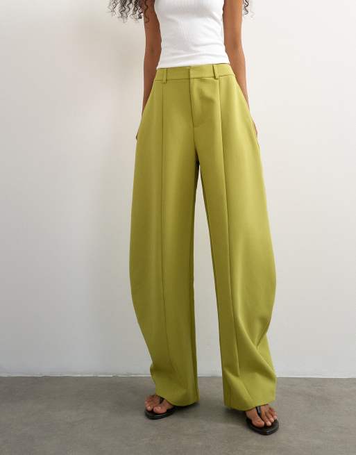 Topshop barrel pants in olive (Part of a set), 2 of 5
