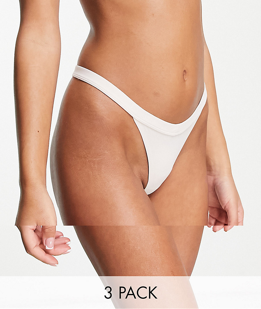 Topshop Base Layers 3 multipack thong in pink