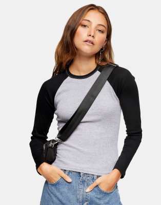 topshop baseball top