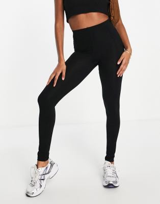 Topshop Basic Ankle Legging In Black In Black