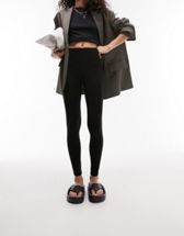 ASOS DESIGN Petite 2 pack leggings in black SAVE