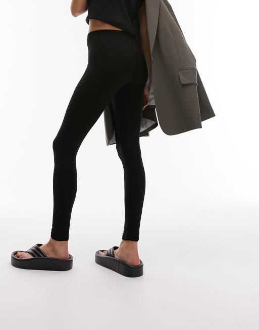 Topshop basic ankle length legging in black