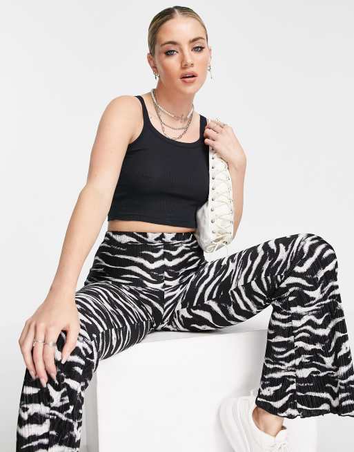 Topshop basic rib vest in black