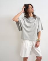 Topshop batwing t-shirt in grey marl