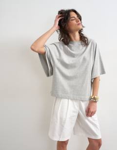 Batwing t-shirt in grey marl