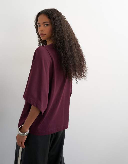 Topshop Batwing-T-Shirt in Pflaume, 4 von 4