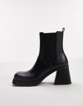 ASOS DESIGN Region suede mid-heel boots in black | ASOS