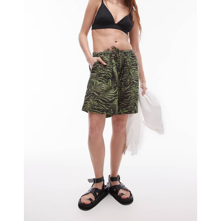 Topshop khaki shorts sales