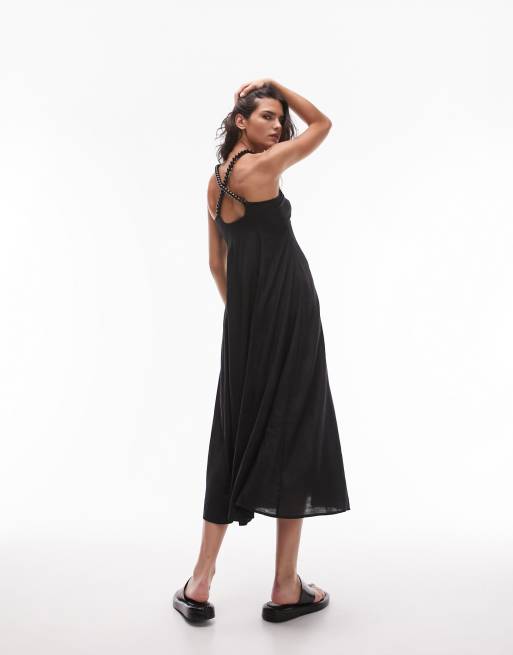 Asos design maxi dress with wrap cheap waist with horn detail in satin